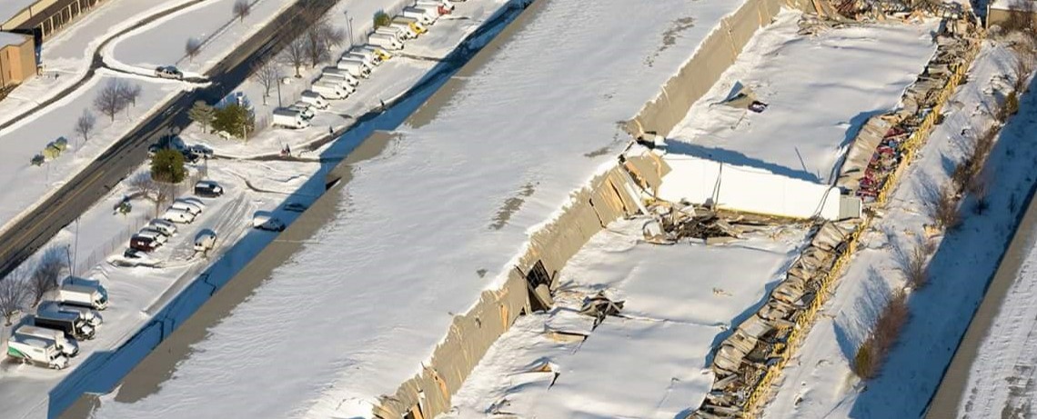 Collapsed Warehouse Roof